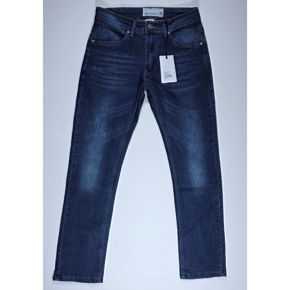 Paperdenim&cloth Greenwich Slim Fit Jeans Mens 28x30 Dark Wash Stretch Denim